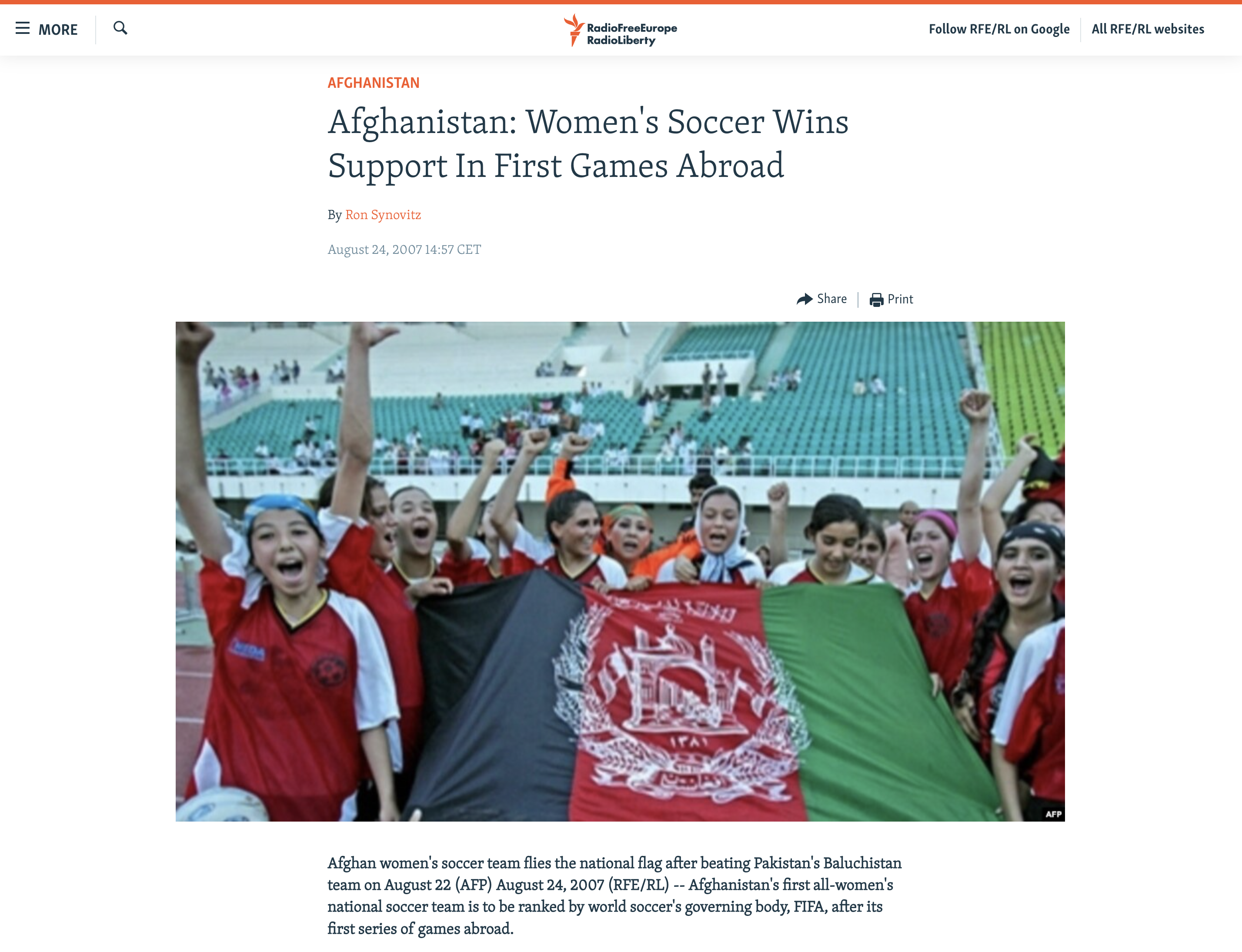 Afghan Women's National Football Team